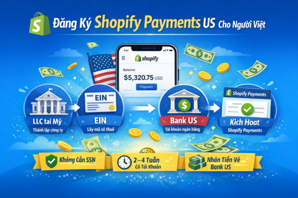 đăng ký Shopify Payments US cho người Việt